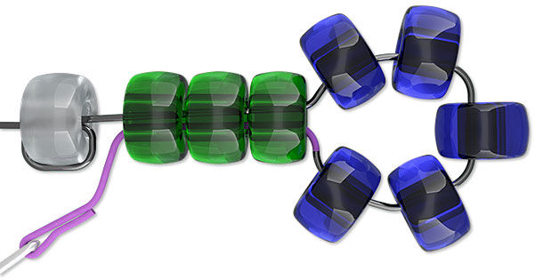 Illustration of beading stitch